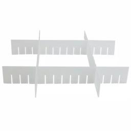 Unbranded White Plastic Drawer Organizer Divider, Customizable Compartments for Office and Home thumbnail 4