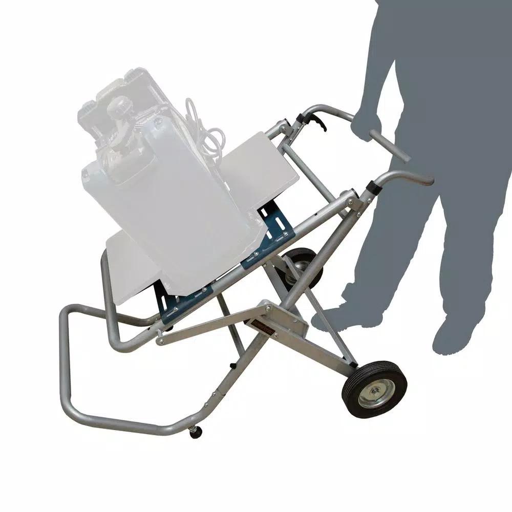 POWERTEC Rolling Foldable Table Saw Stand with 330 lb Capacity and 8-inch Wheels