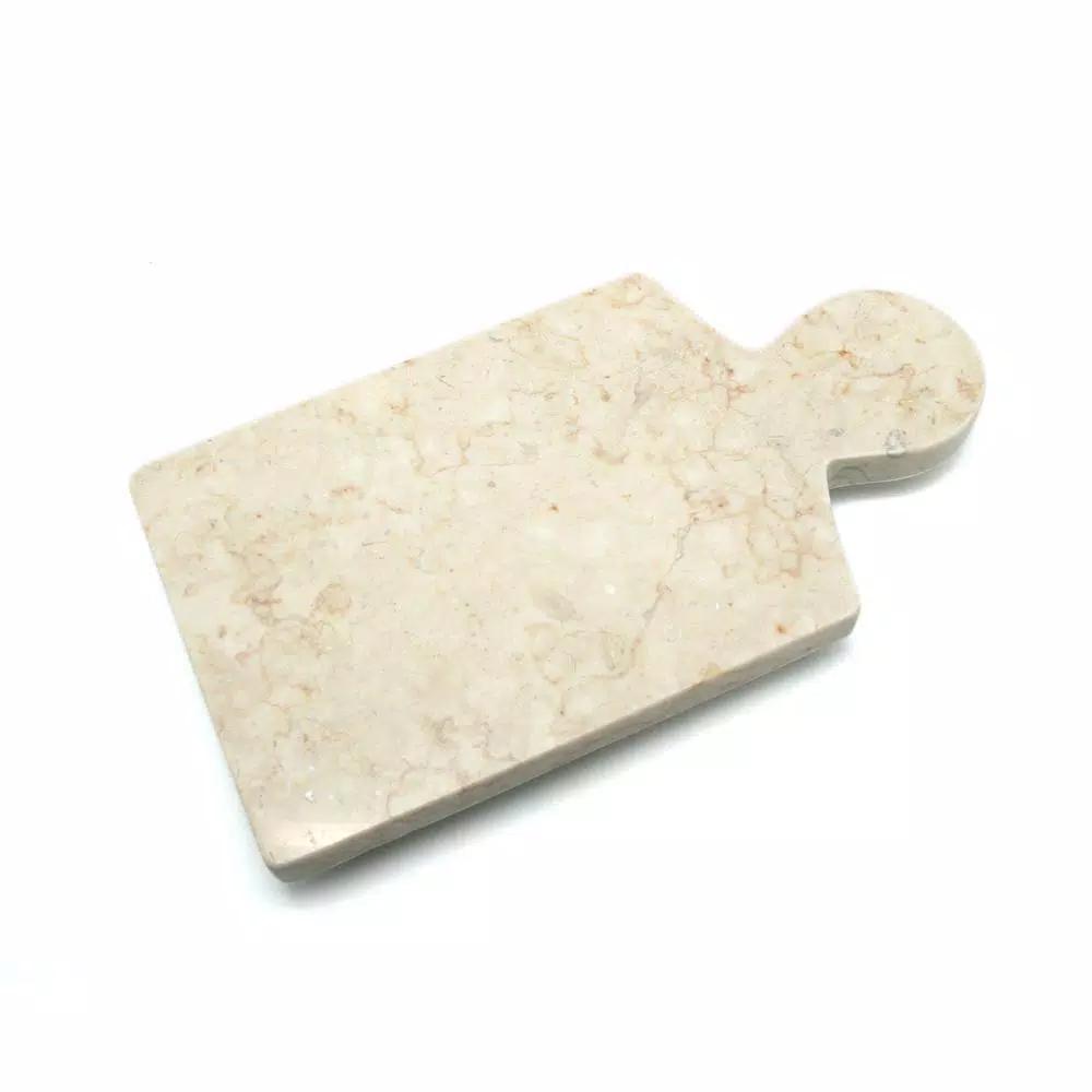 Creative Home 12 x 6 in. Natural Champagne Marble Cheese Board - Beige Octagonal Serving Tray