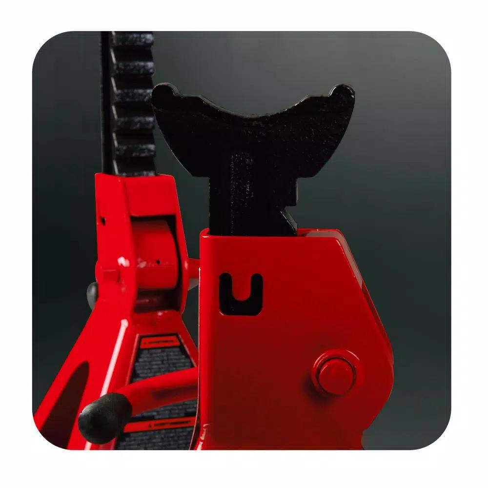 Big Red 3-Ton Heavy Duty Steel Jack Stands, 6,000 lb. Capacity, 2-Pack