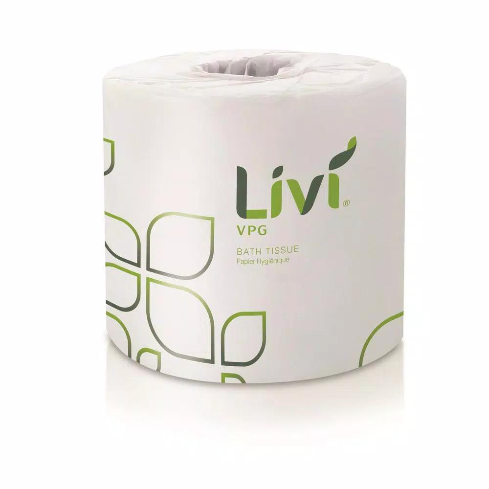 Unbranded LIVI VPG 2-Ply White Bath Tissue, 96 Rolls per Pack