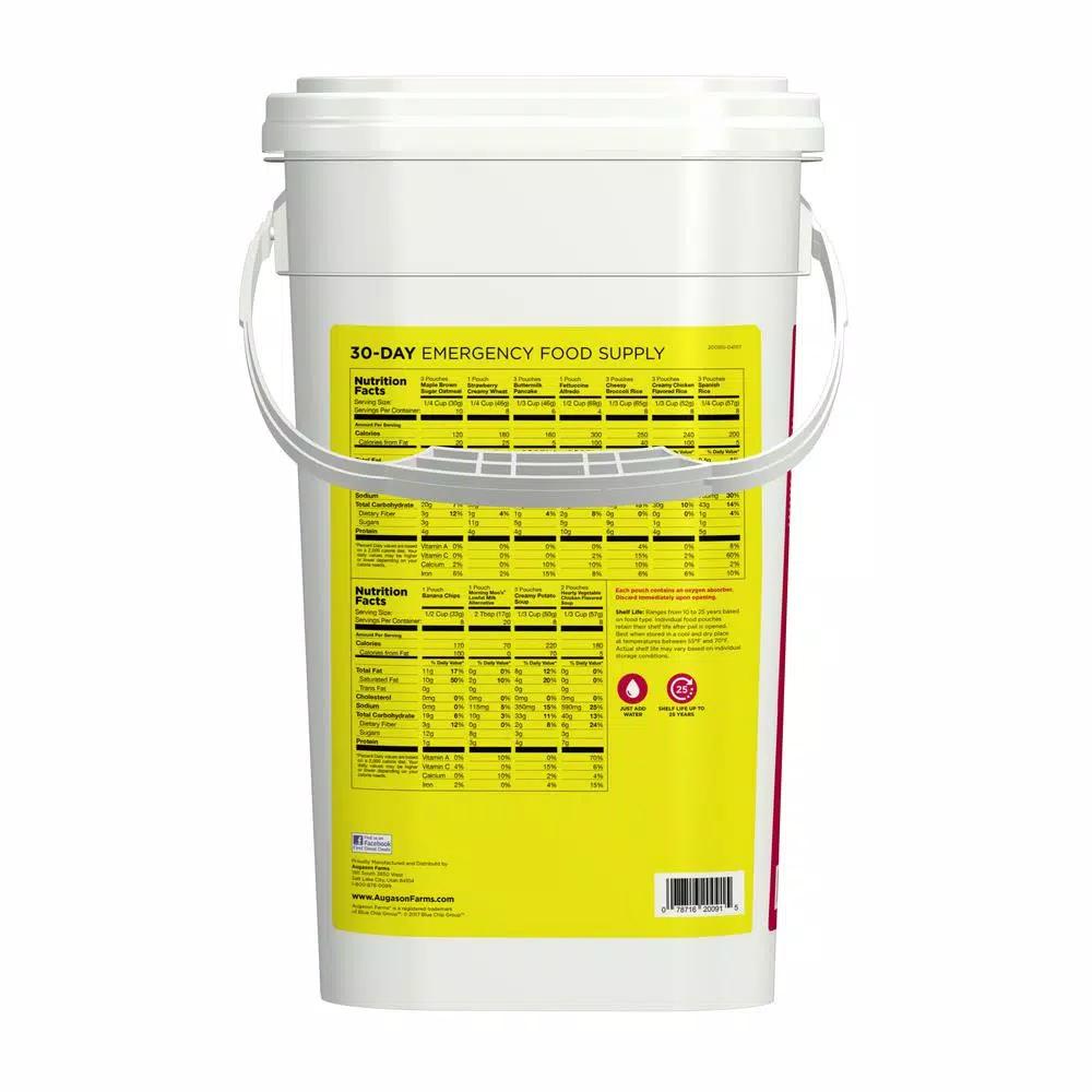 Augason Farms Deluxe 30-Day Emergency Food Supply - 5-Gallon Survival Food Kit