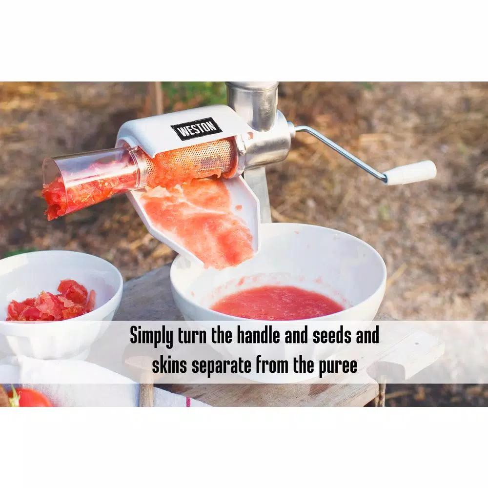 Weston Tomato Strainer and Fruit Press Sauce Maker with Stainless Steel Screen