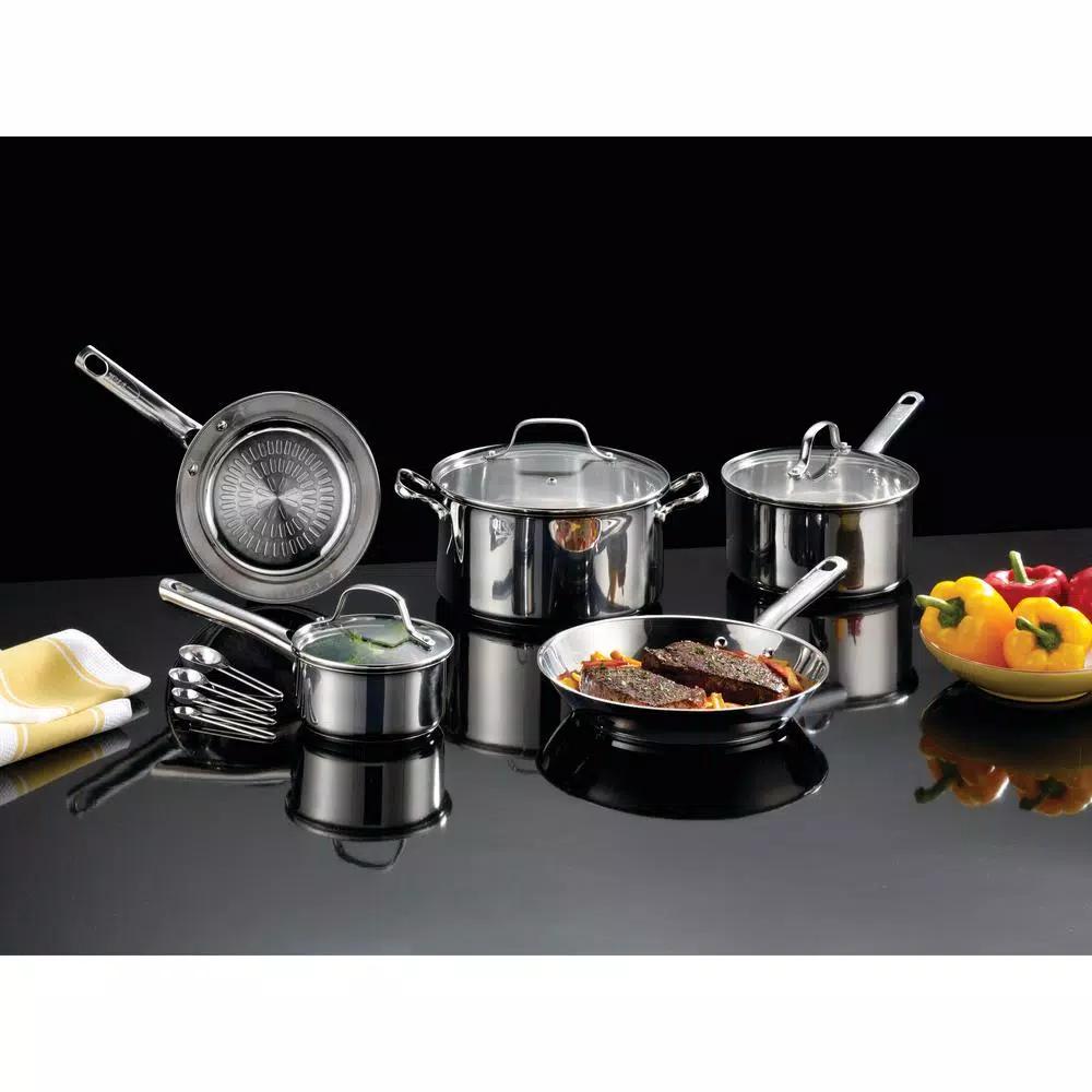 T-fal Performa Pro 12-Piece Stainless Steel Nonstick Cookware Set with Techno Release