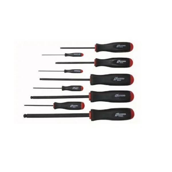 Bondhus Metric ProHold Ball End Screwdriver Set with ProGuard Finish, 9-Piece