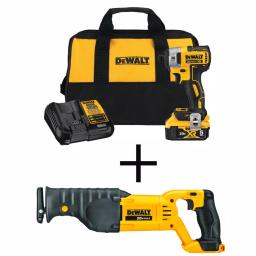 DEWALT 20V MAX XR Brushless 3-Speed 1/4 in. Impact Driver & Reciprocating Saw Combo Kit with 5.0Ah Battery thumbnail 1