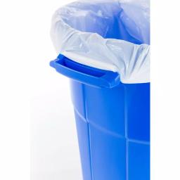 United Solutions 32 Gal. Blue Outdoor Recycling Bin with Snap Fit Lid thumbnail 2