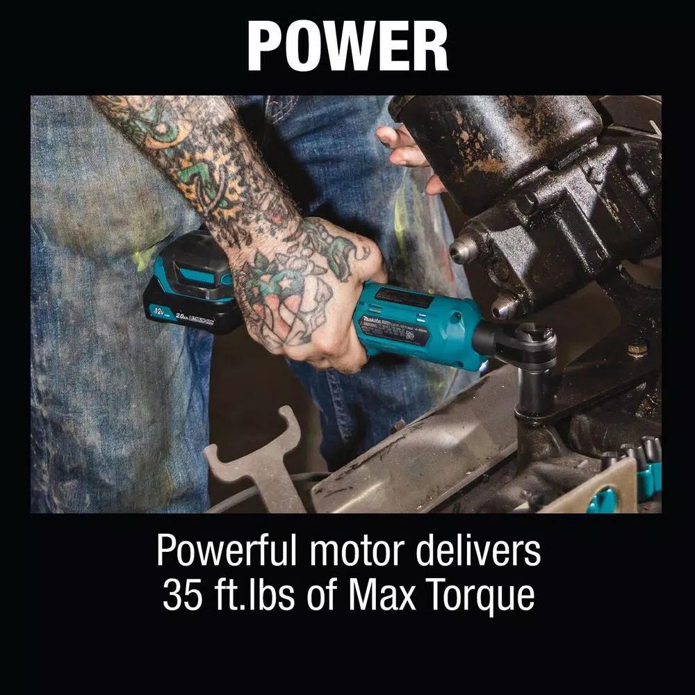 Makita 12V MAX CXT Cordless Ratchet Kit with Bonus 1/4 in. Impact Wrench