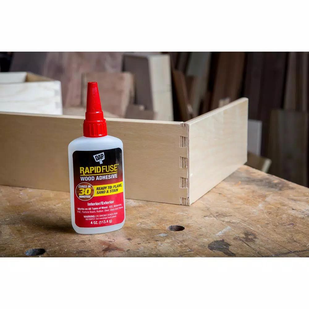 DAP RapidFuse Fast Curing Wood Adhesive, Clear, 4 oz. (6-Pack)