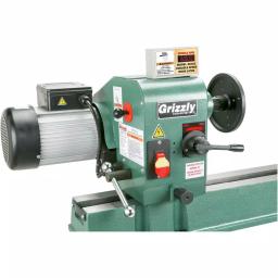 Grizzly Industrial 16 in. x 46 in. Wood Lathe with 2 HP Motor and Digital DRO Spindle Tachometer thumbnail 3