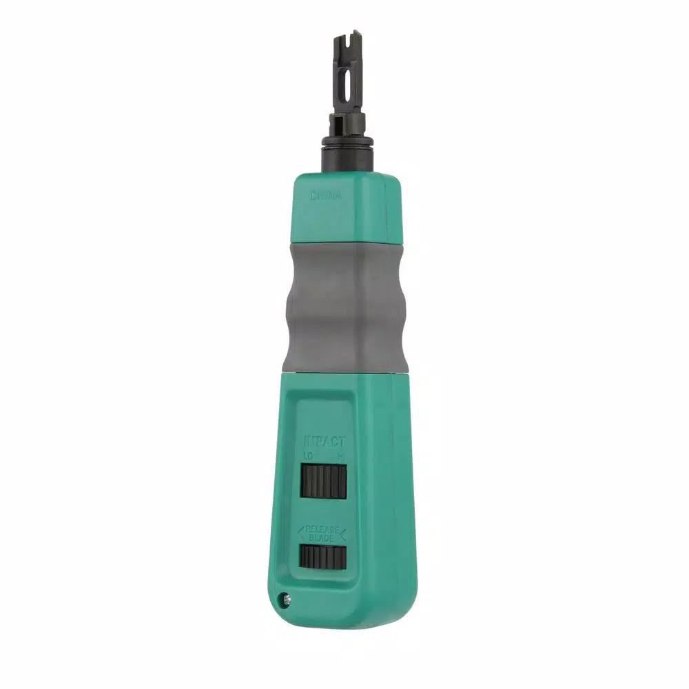 Commercial Electric Ratchet Modular Plug Crimper and Impact Punch Down Tool Set