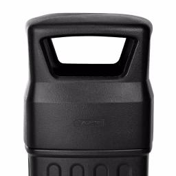 Alpine Industries 16 Gal. Black Open Dome Top Commercial Trash Can, Indoor/Outdoor thumbnail 3