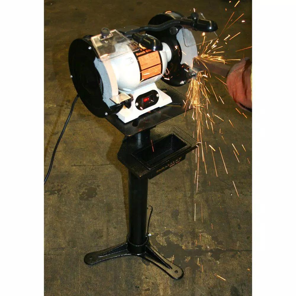 Black Bull 31 in. Bench Grinder Stand with Adjustable Drip Pan