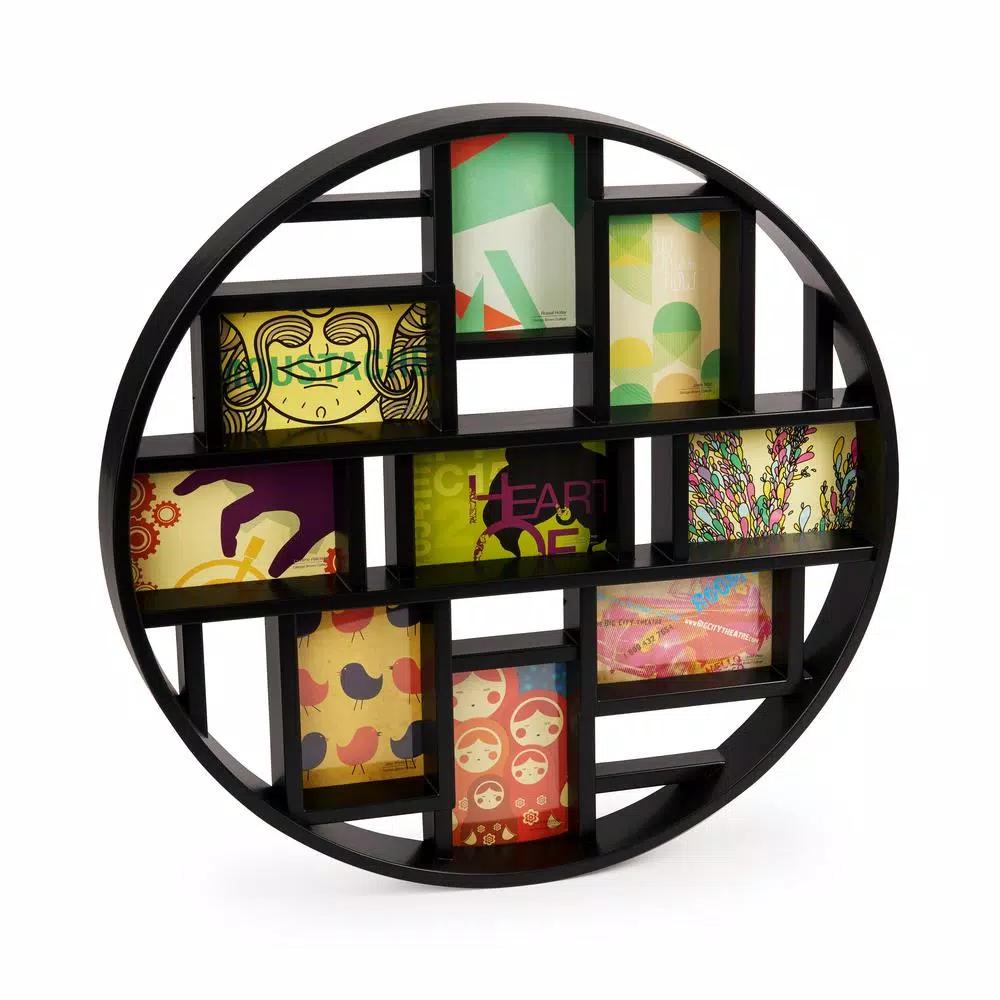 Umbra Luna Black Collage Picture Frame - Holds Nine 4x6 Photos