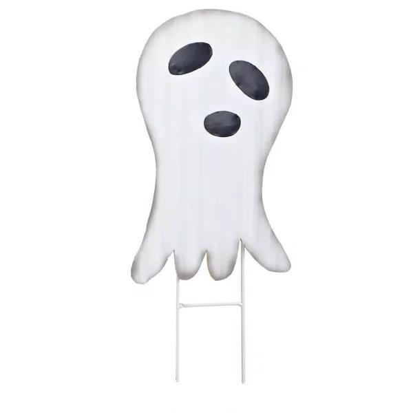 Worth Imports 23 in. Metal Halloween Ghost Yard Stake Decor, Set of 2