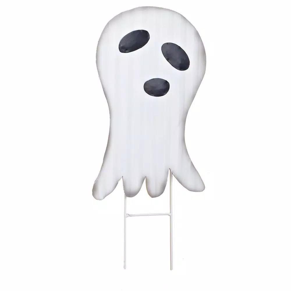 Worth Imports 23 in. Metal Halloween Ghost Yard Stake Decor, Set of 2