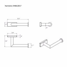 Nameeks Boutique Hotel Contemporary Brass Toilet Paper Holder - Polished Chrome thumbnail 2