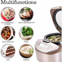 Aroma Professional 4 Qt. Champagne Electric Multi-Cooker with Ceramic Pot and Turbo Convection thumbnail 4