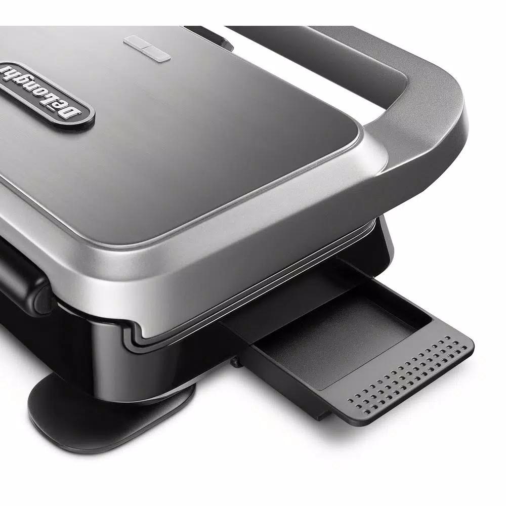 DeLonghi De'Longhi Livenza Compact 3-in-1 Indoor Grill, Sandwich Maker & Waffle Maker, 50 sq. in., Stainless Steel