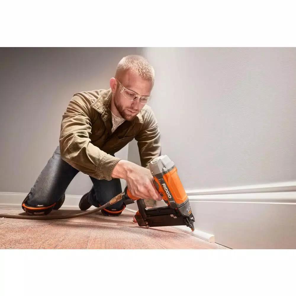 RIDGID 18-Gauge 2-1/8 in. Brad Nailer Kit with CLEAN DRIVE Technology and 50 ft. Lay Flat Air Hose