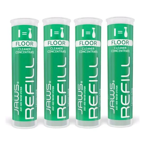 JAWS Hardwood Floor Cleaner Concentrated Refill Pods, Lemon-Lime, 4-Pack