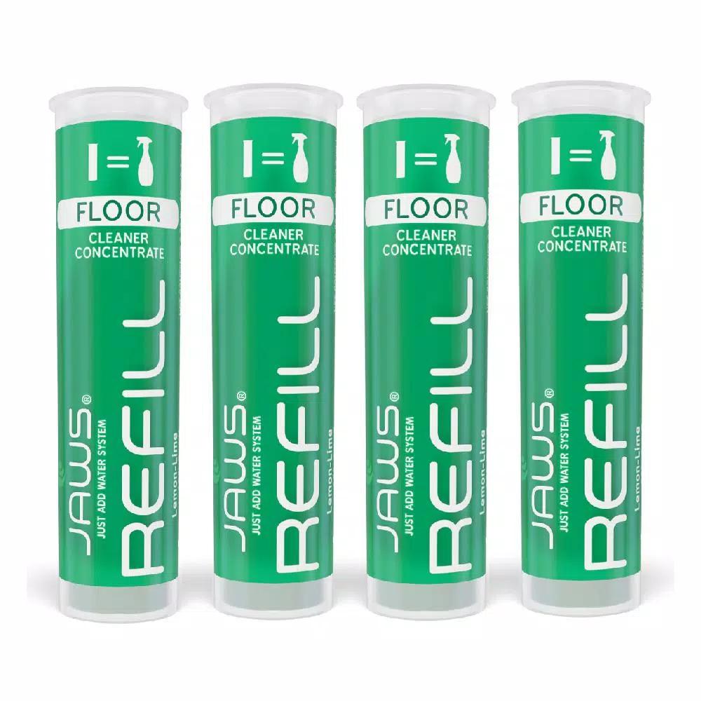 JAWS Hardwood Floor Cleaner Concentrated Refill Pods, Lemon-Lime, 4-Pack