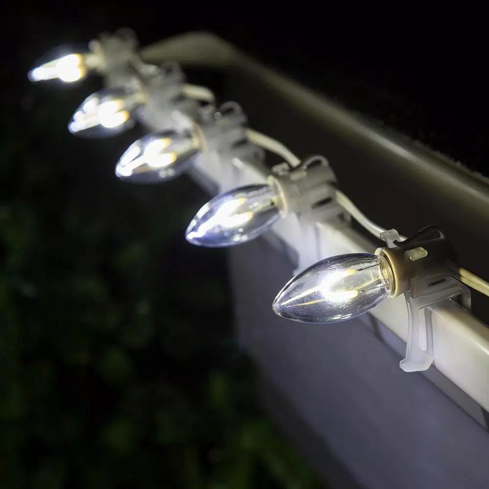 Wintergreen Lighting FlexFilament C9 LED Shatterproof Cool White Vintage Edison Bulbs (5-Pack)