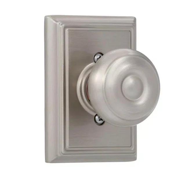 Schlage Georgian Satin Nickel Dummy Door Knob with Addison Trim