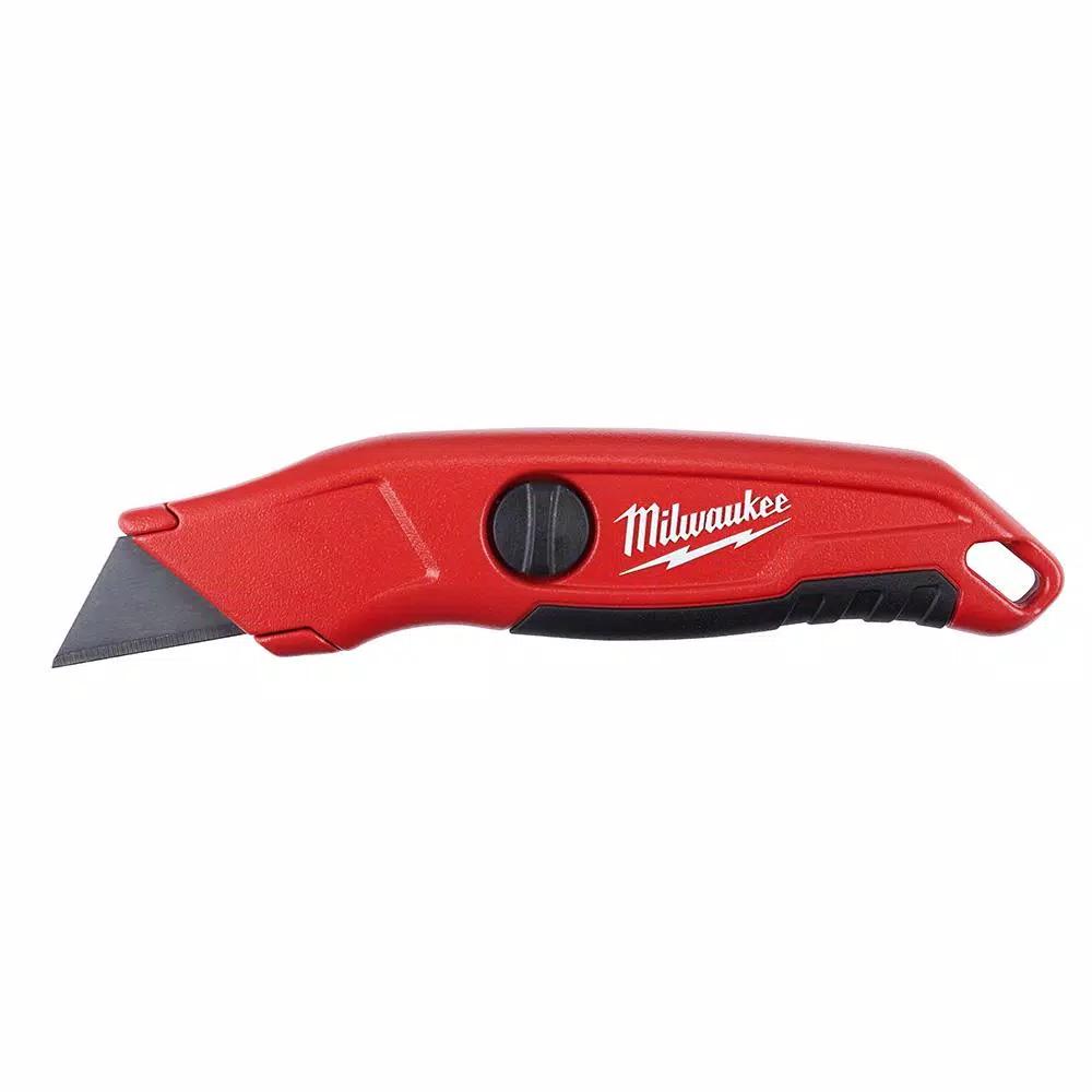Milwaukee Fixed Blade Utility Knife with Tool-Free Blade Change and Onboard Storage