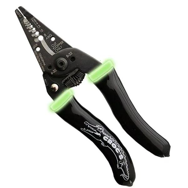 Rack-A-Tiers Croc's Jr. Needle Nose Wire Strippers, 8-22 AWG, Ergonomic Rubber Grip