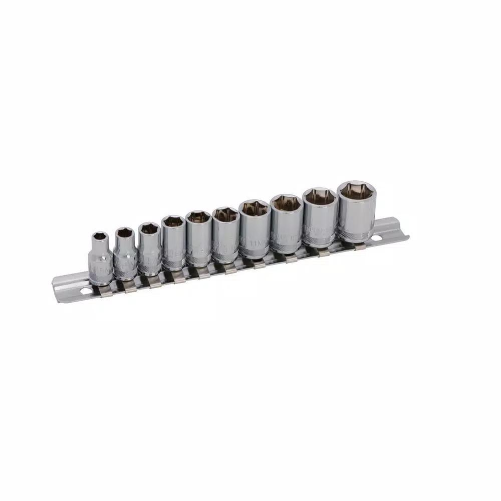 Steelman 10-Piece 1/4 in. Drive 6-Point Metric Socket Set