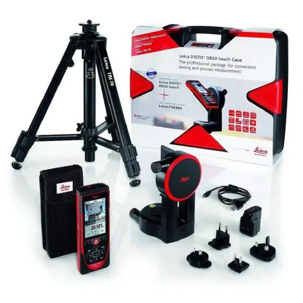 Leica Disto D810 Touch Laser Distance Meter with Tripod and Adapter