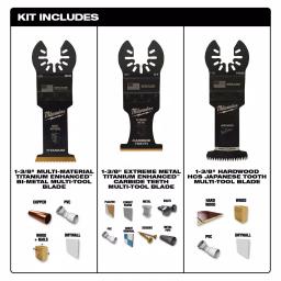 Milwaukee OPEN-LOK 12-Piece Oscillating Multi-Tool Blade Variety Pack - Universal Fit thumbnail 2