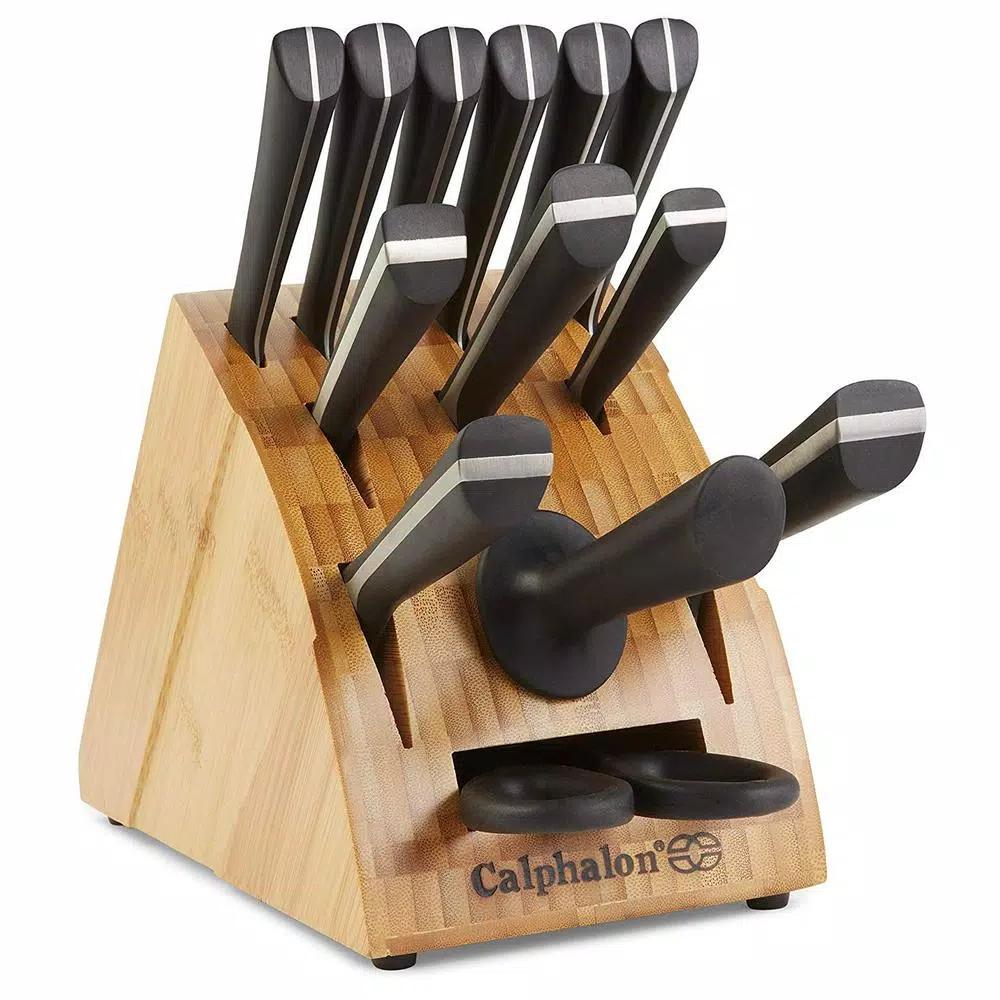 Calphalon Katana 14-Piece Damascus-Style Cutlery Knife and Block Set