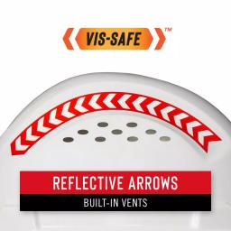 COAST SH300 Vis-Safe High-Visibility Reflective Full Brim Hard Hat, White thumbnail 2