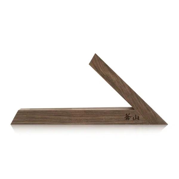 Cangshan TAI Triangle Walnut Wood Knife Block - Single Slot Countertop Storage