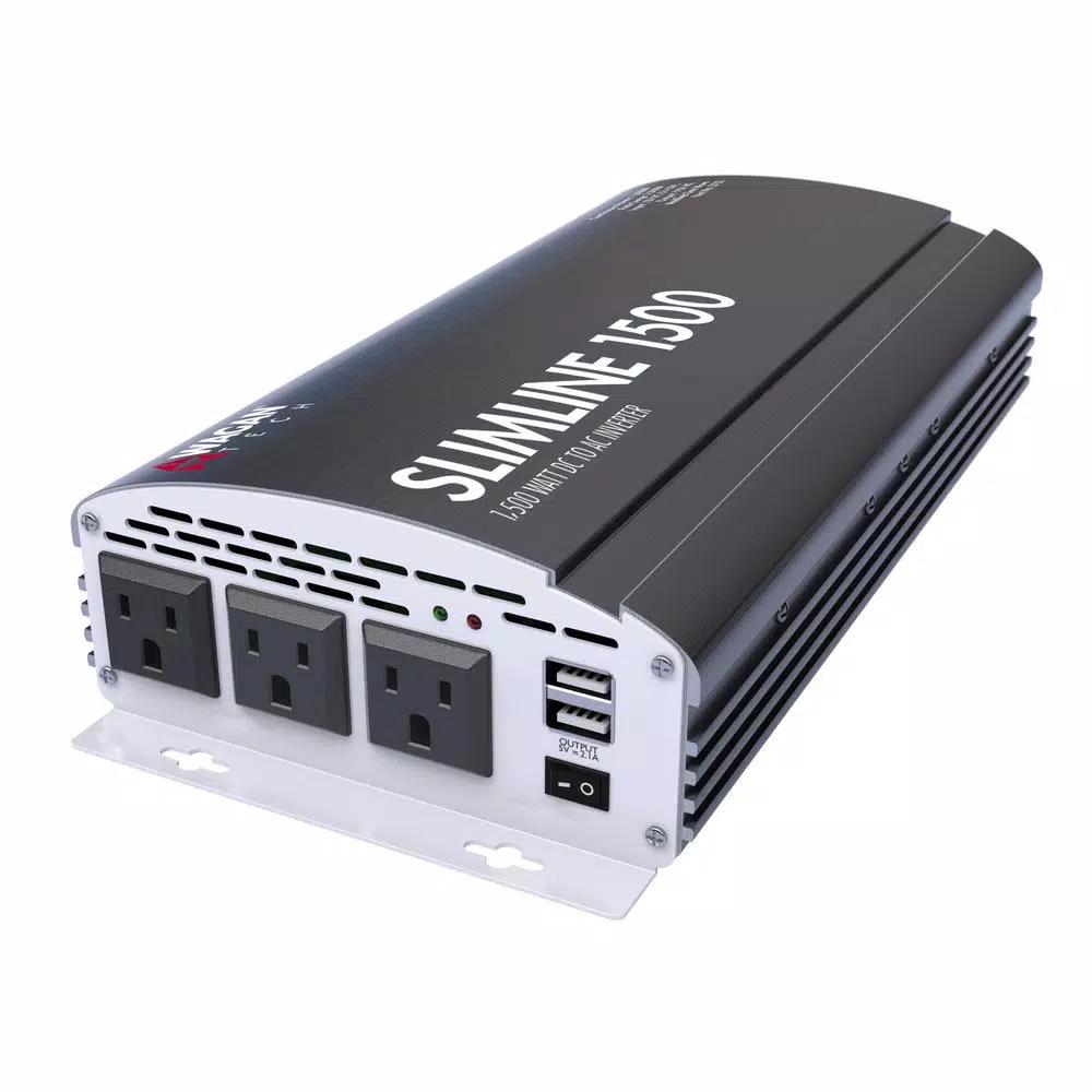 Wagan Tech Slimline 1500W Continuous / 3000W Surge AC Power Inverter