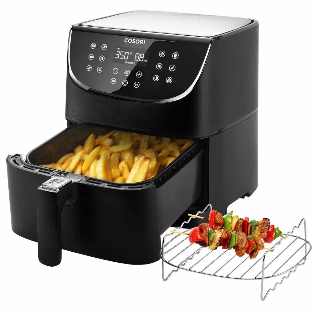 Cosori 5.8 Qt. Smart Air Fryer with Skewer Rack, WiFi & Alexa Compatible, Black