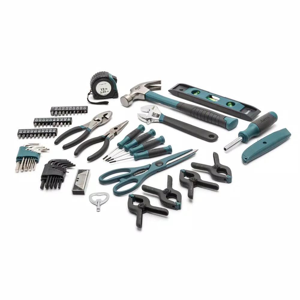 ANVIL 76-Piece Homeowner's Tool Set with Blow Molded Storage Case