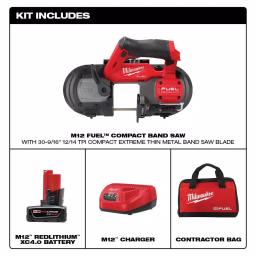 Milwaukee M12 FUEL 12V Cordless Sub-Compact Band Saw Kit with 4.0 Ah Battery and Charger thumbnail 2