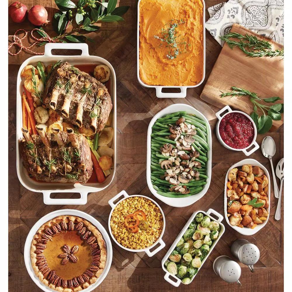 Corningware French White 2-Piece Ceramic Bakeware Set, Rectangle