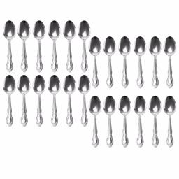 Gibson Home Abbie 24-Piece Stainless Steel Teaspoon Set, Ornate Silver Design, Service for 24 thumbnail 6