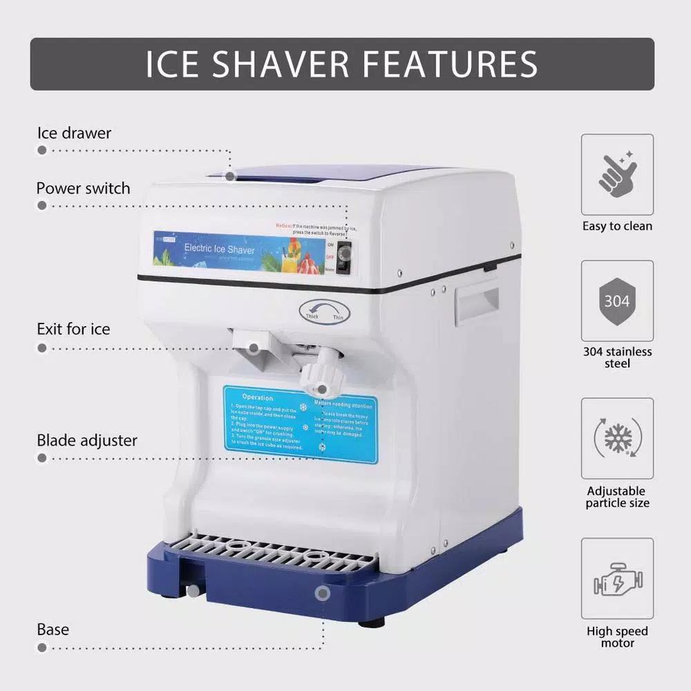 VIVOHOME Blue Ice Crusher & Snow Cone Maker Machine, 250W High Speed Shaver