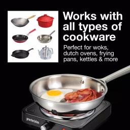 Proctor Silex 1200W Single Burner Stainless Steel Hot Plate, 5.5 in. Black thumbnail 7