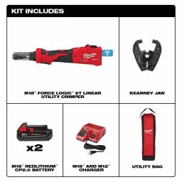 Milwaukee M18 FORCE LOGIC 6-Ton Cordless Utility Crimping Kit with Kearney Jaw thumbnail 2