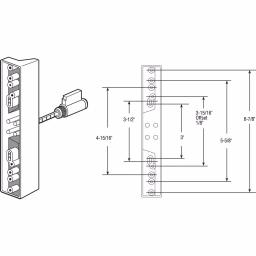Prime-Line Black Diecast Sliding Door Outside Pull Keyed Lock for Adams Rite and W&F thumbnail 2
