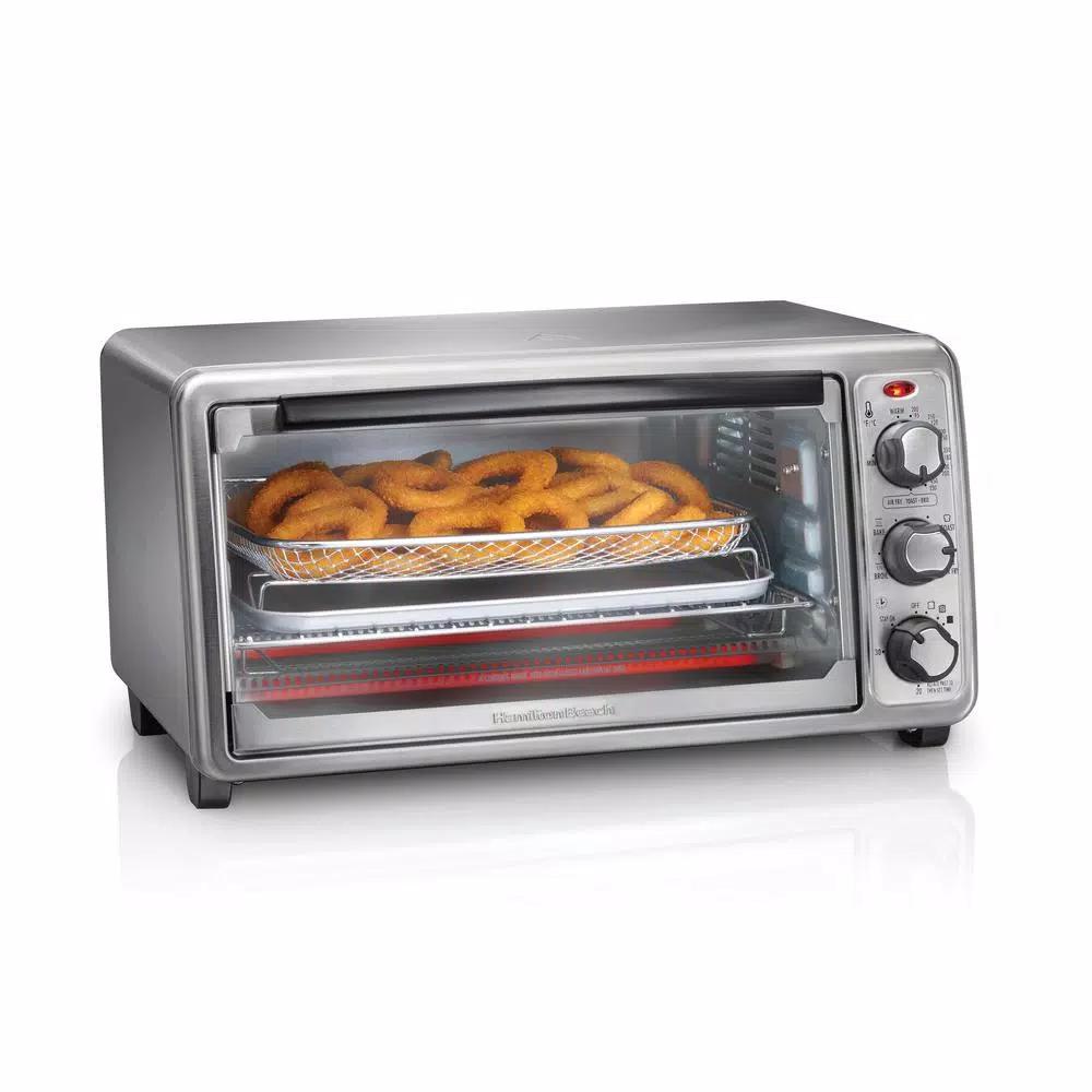 Hamilton Beach Sure-Crisp 1440W 6-Slice Air Fryer Toaster Oven, Stainless Steel