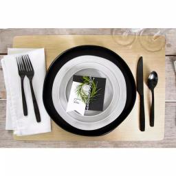 RITZ 19 x 13 in. Bronze Metallic Stitched PVC Placemats, Set of 12 thumbnail 2