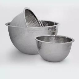 ExcelSteels 5 Qt. Professional Stainless Steel Hammered Mixing Bowl thumbnail 4