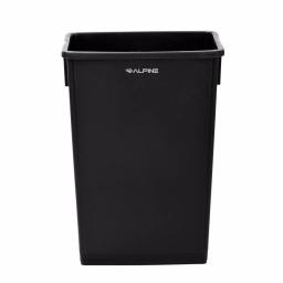 Alpine Industries 23 Gal. Black Commercial Waste Basket Trash Can thumbnail 2